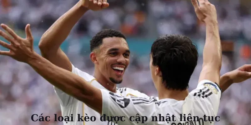 Các loại kèo được cập nhật liên tục
